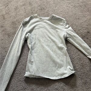 Skims Heather Gray Long Sleeve Shirt